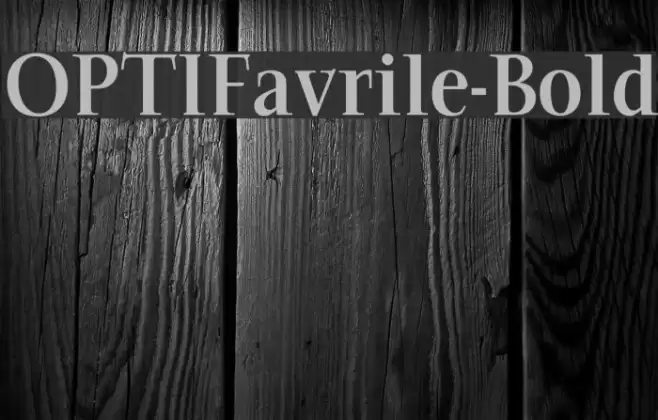 OPTIFavrile-Bold examples