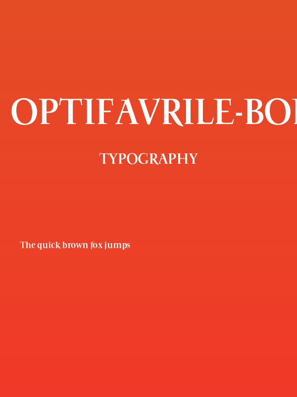 OPTIFavrile-Bold Poster