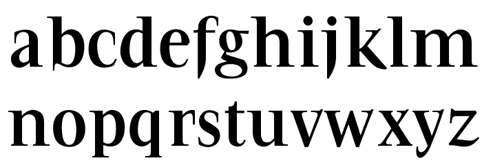 OPTIFavrile-Bold Font LOWERCASE