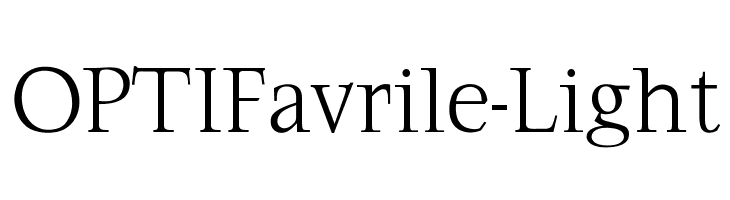 OPTIFavrile-Light  Frei Schriftart Herunterladen