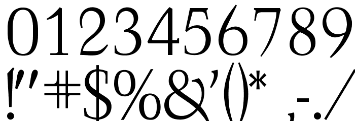 OPTIFavrile-Light Font OTHER CHARS