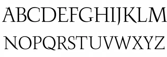 OPTIFavrile-Light Caratteri MAIUSCOLE