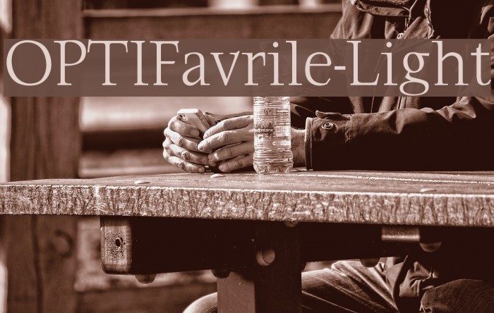 OPTIFavrile-Light Font examples