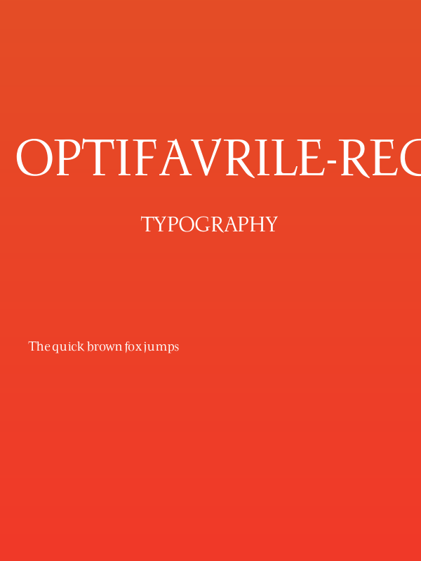 OPTIFavrile-Regular Poster