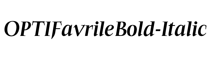 OPTIFavrileBold-Italic Font