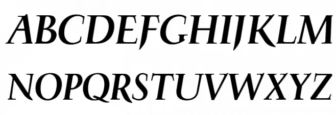 OPTIFavrileBold-Italic 字体 大写