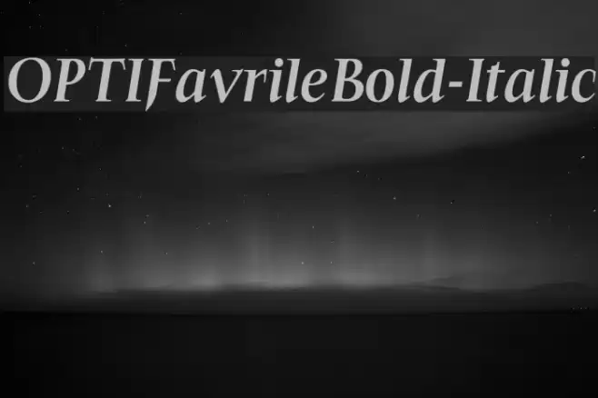 OPTIFavrileBold-Italic Font examples