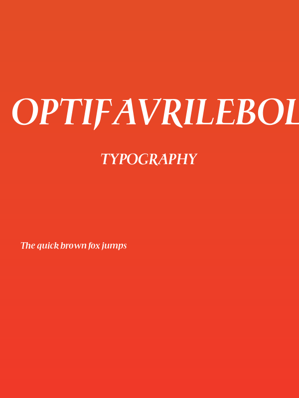 OPTIFavrileBold-Italic Poster