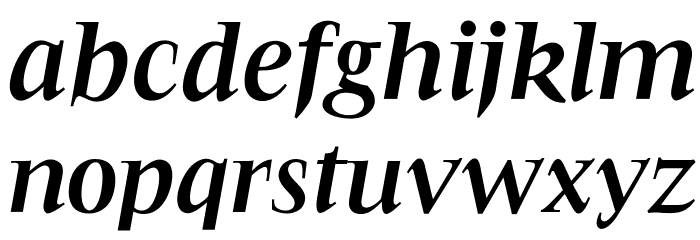 OPTIFavrileBold-Italic Font LOWERCASE