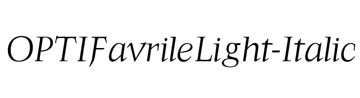 OPTIFavrileLight-Italic Font