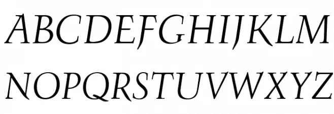 OPTIFavrileLight-Italic फ़ॉन्ट अपरकेस