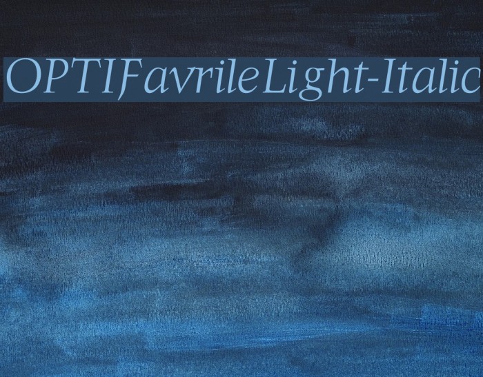 OPTIFavrileLight-Italic Font examples