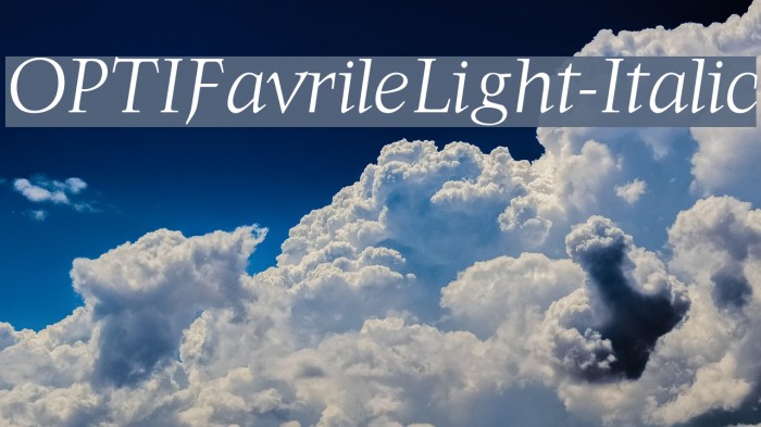 OPTIFavrileLight-Italic Font examples