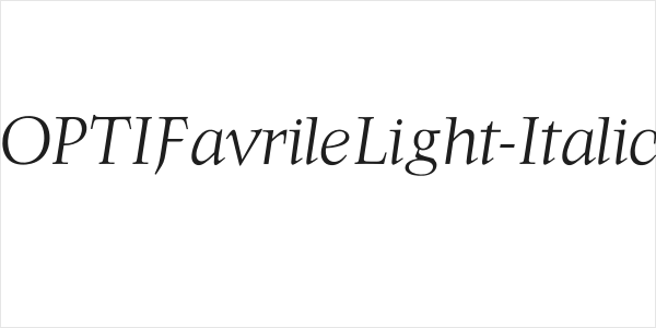 OPTIFavrileLight-Italic Logo