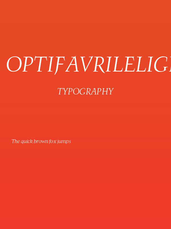 OPTIFavrileLight-Italic Poster