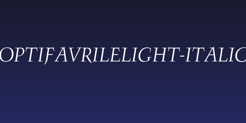 OPTIFavrileLight-Italic Social Header