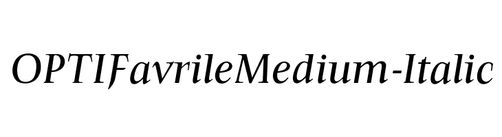 OPTIFavrileMedium-Italic Font