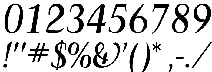 OPTIFavrileMedium-Italic Font OTHER CHARS