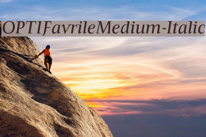 OPTIFavrileMedium-Italic Font examples