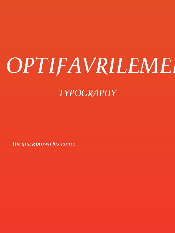 OPTIFavrileMedium-Italic Poster