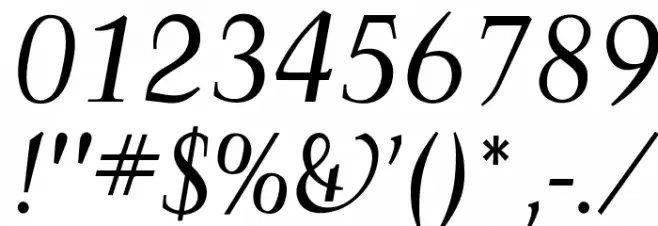 OPTIFavrileRegular-Italic Font OTHER CHARS