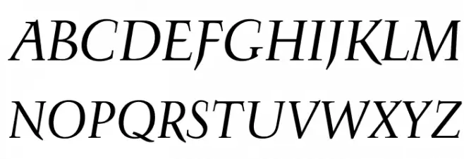 OPTIFavrileRegular-Italic 字体 大写