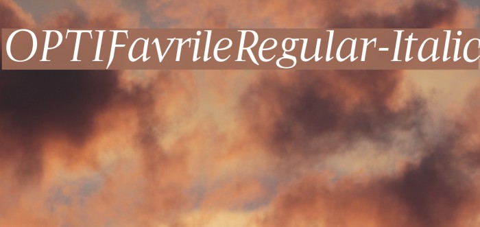 OPTIFavrileRegular-Italic Example 1