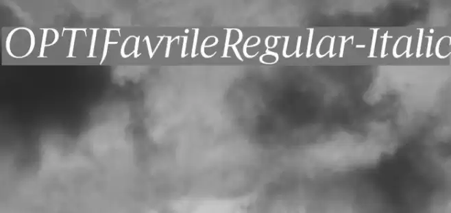 OPTIFavrileRegular-Italic Font examples