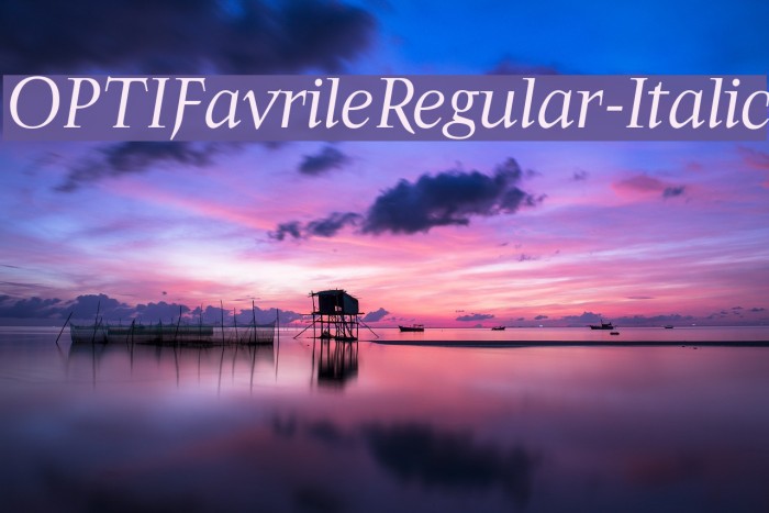 OPTIFavrileRegular-Italic Example 2