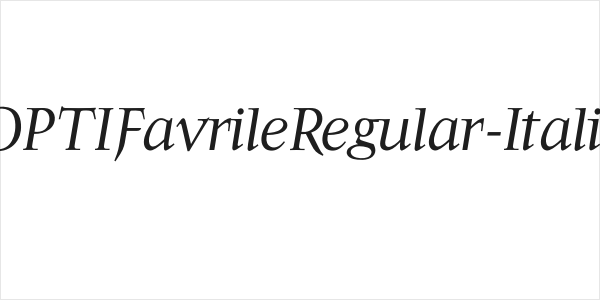 OPTIFavrileRegular-Italic Logo
