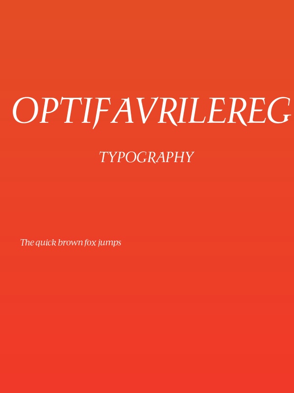 OPTIFavrileRegular-Italic Poster