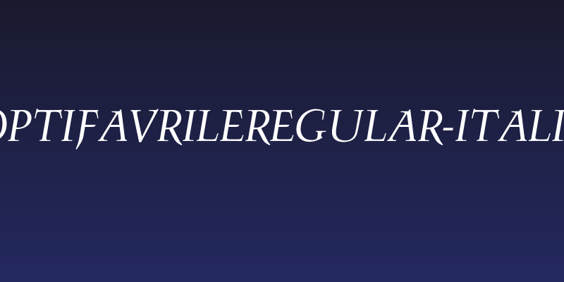 OPTIFavrileRegular-Italic Social Header