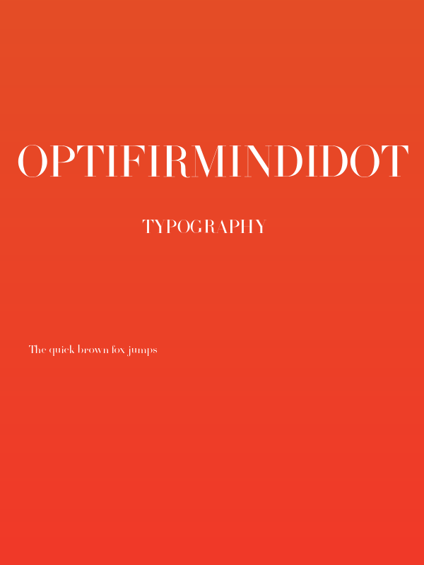 OPTIFirminDidot Poster