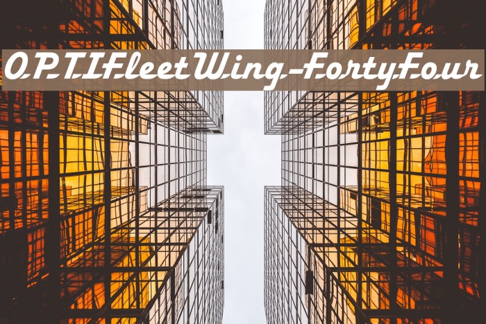 OPTIFleetWing-FortyFour Fonte examples