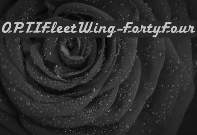 OPTIFleetWing-FortyFour Font examples