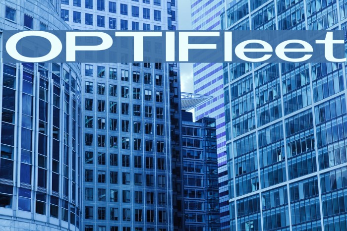 OPTIFleet Font examples
