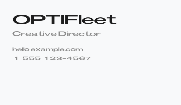 OPTIFleet Business Card