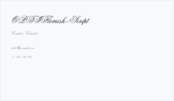 OPTIFlemish-Script Business Card