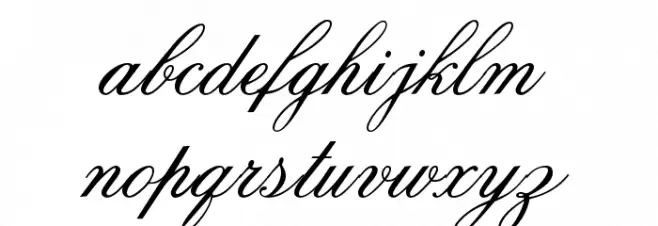 OPTIFlemish-Script Font LOWERCASE