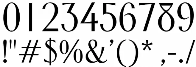 OPTIFlorentine Font OTHER CHARS