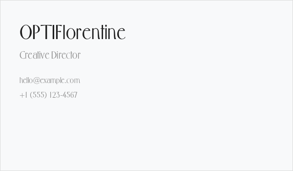 OPTIFlorentine Business Card