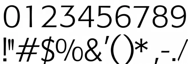 OPTIFob-Light Font OTHER CHARS