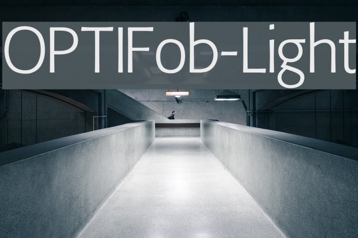OPTIFob-Light Font examples