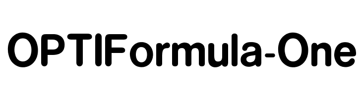 OPTIFormula-One Font