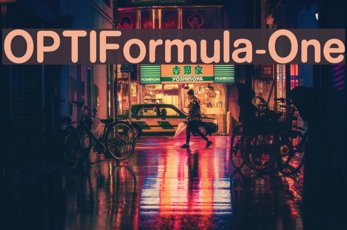 OPTIFormula-One Font examples