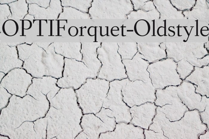 OPTIForquet-Oldstyle Font examples