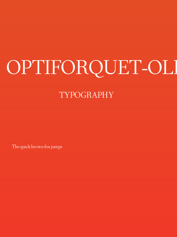 OPTIForquet-Oldstyle Poster