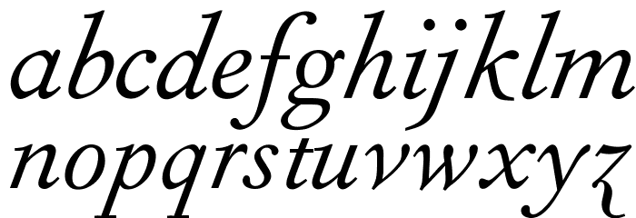 OPTIForquetOldsIta-Sup Font LOWERCASE