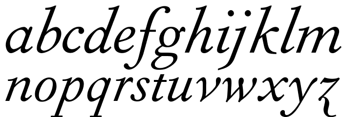 OPTIForquetOldstyle-Ita Font LOWERCASE