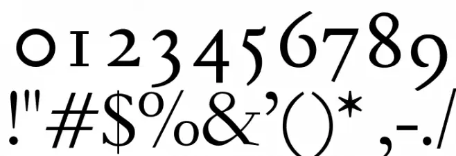 OPTIForquetOldstyle-Suppl Font OTHER CHARS